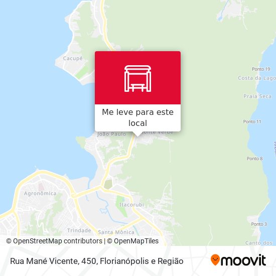 Rua Mané Vicente, 450 mapa
