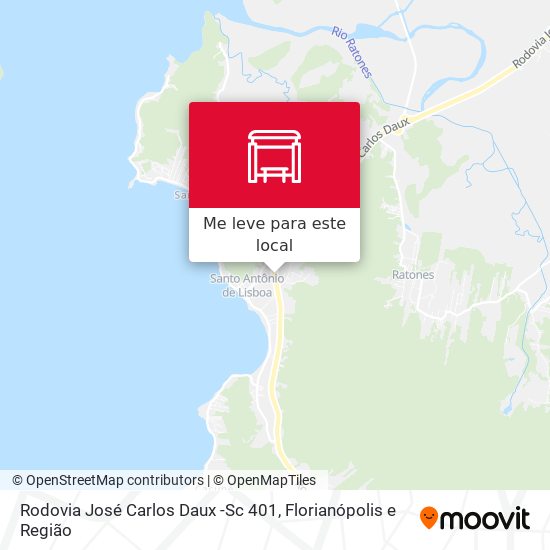 Rodovia José Carlos Daux -Sc 401 mapa