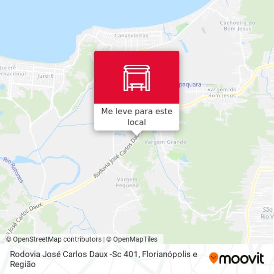 Rodovia José Carlos Daux -Sc 401 mapa