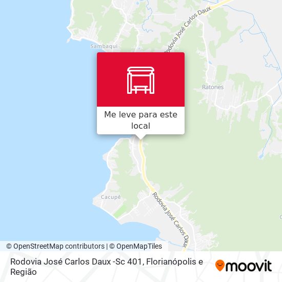 Rodovia José Carlos Daux -Sc 401 mapa