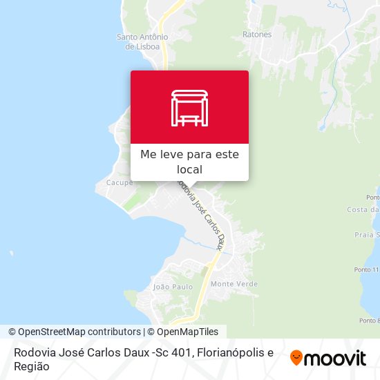Rodovia José Carlos Daux -Sc 401 mapa