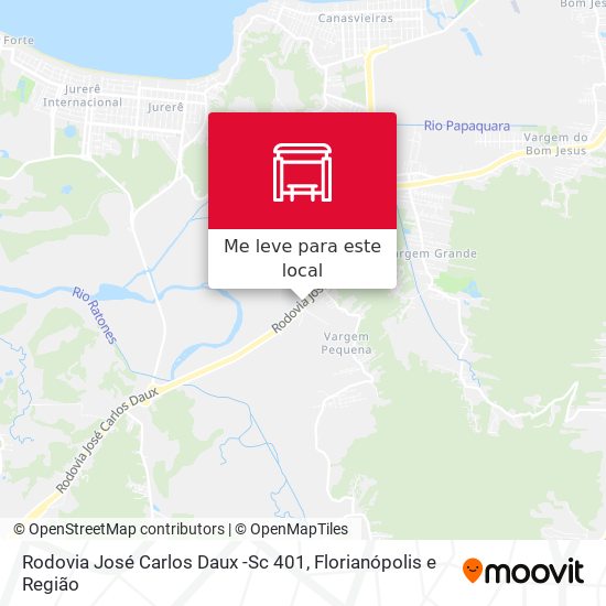 Rodovia José Carlos Daux -Sc 401 mapa
