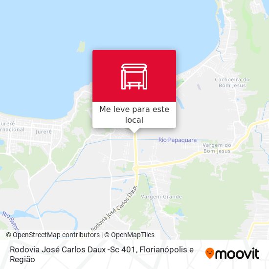 Rodovia José Carlos Daux -Sc 401 mapa
