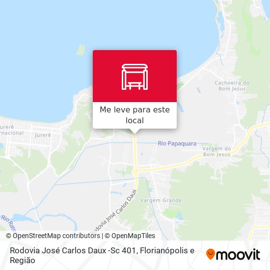 Rodovia José Carlos Daux -Sc 401 mapa