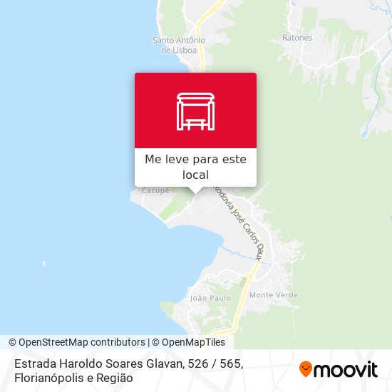 Estrada Haroldo Soares Glavan, 526 / 565 mapa