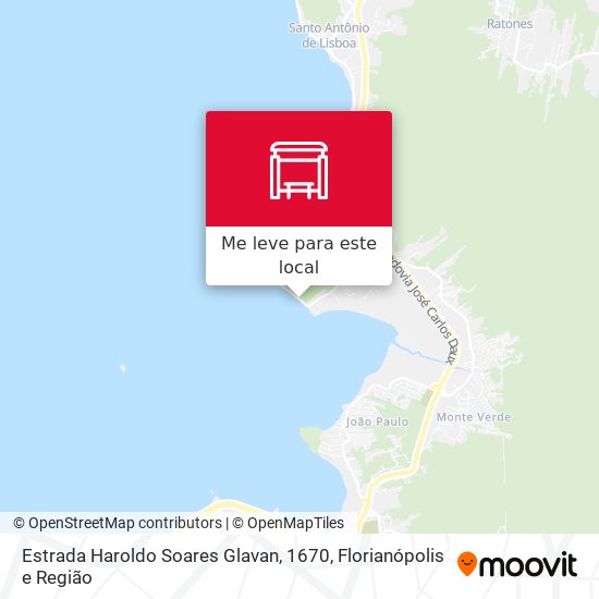 Estrada Haroldo Soares Glavan, 1670 mapa