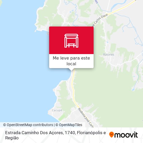 Estrada Caminho Dos Açores, 1740 mapa