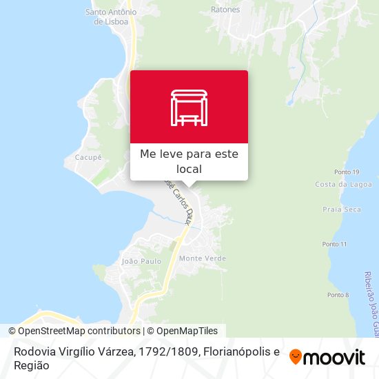 Rodovia Virgílio Várzea, 1792 / 1809 mapa