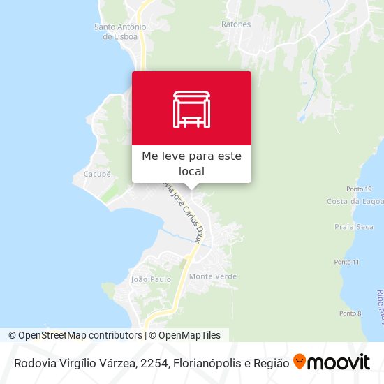 Rodovia Virgílio Várzea, 2254 mapa