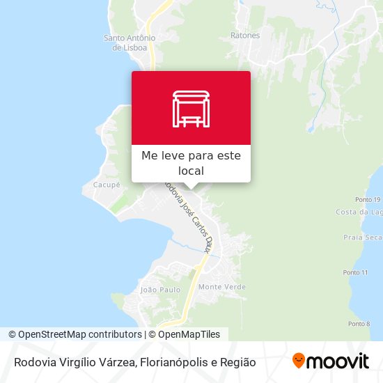 Rodovia Virgílio Várzea mapa