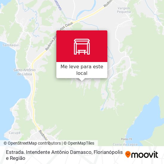Estrada. Intendente Antônio Damasco mapa