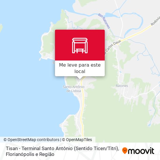 Tisan - Terminal Santo Antônio (Sentido Ticen / Titri) mapa