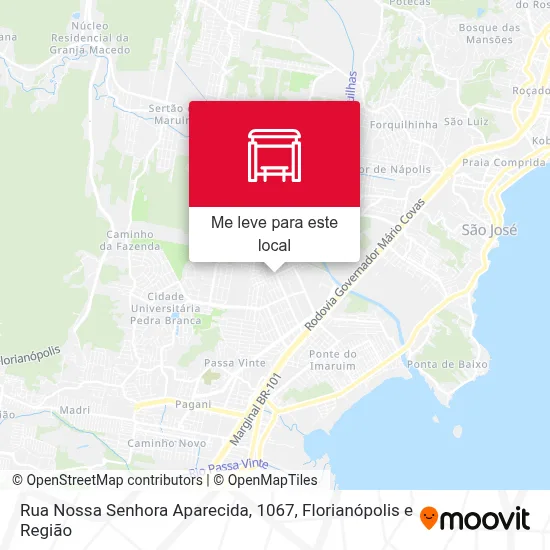 Rua Nossa Senhora Aparecida, 1067 mapa