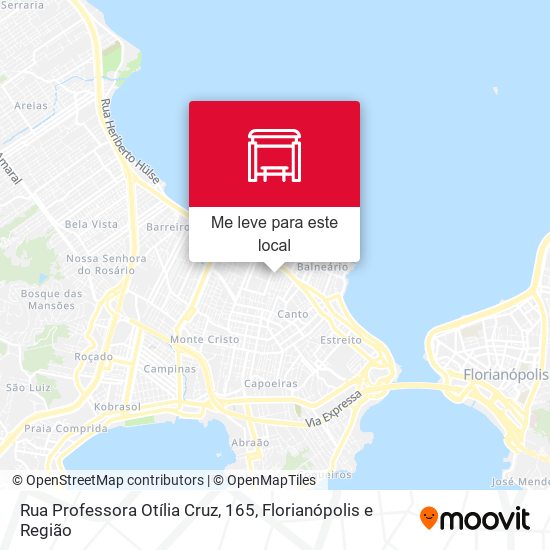 Rua Professora Otília Cruz, 165 mapa