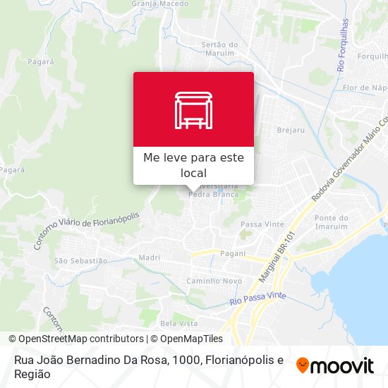 Rua João Bernadino Da Rosa, 1000 mapa