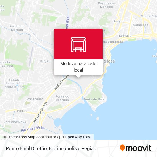 Ponto Final Diretão mapa