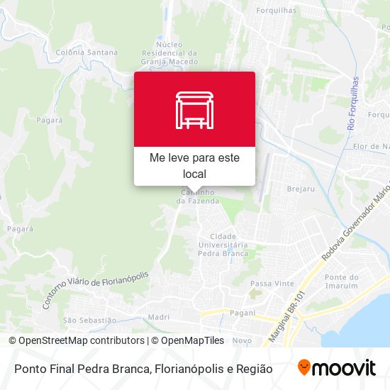 Ponto Final Pedra Branca mapa
