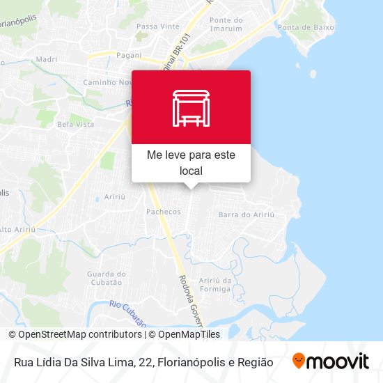 Rua Lídia Da Silva Lima, 22 mapa