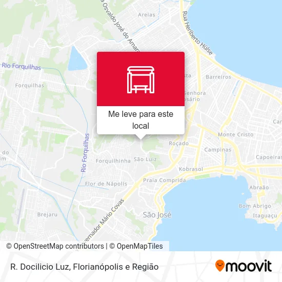 R. Docilicio Luz mapa