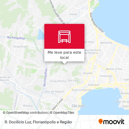 R. Docilício Luz mapa