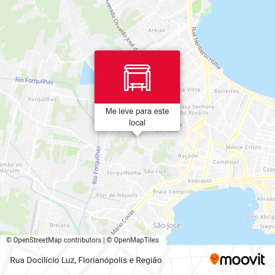 Rua Docilício Luz mapa