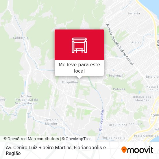 Av. Ceniro Luiz Ribeiro Martins mapa