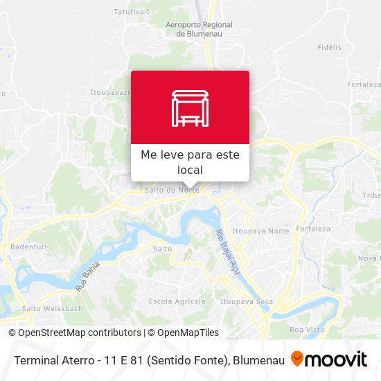 Terminal Aterro - 11 E 81 (Sentido Fonte) mapa