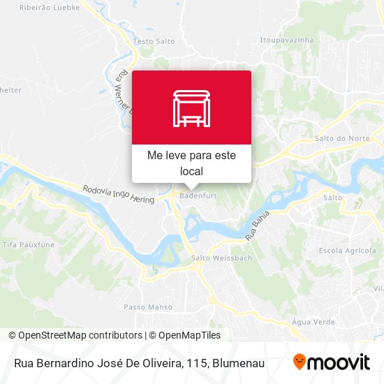 Rua Bernardino José De Oliveira, 115 mapa