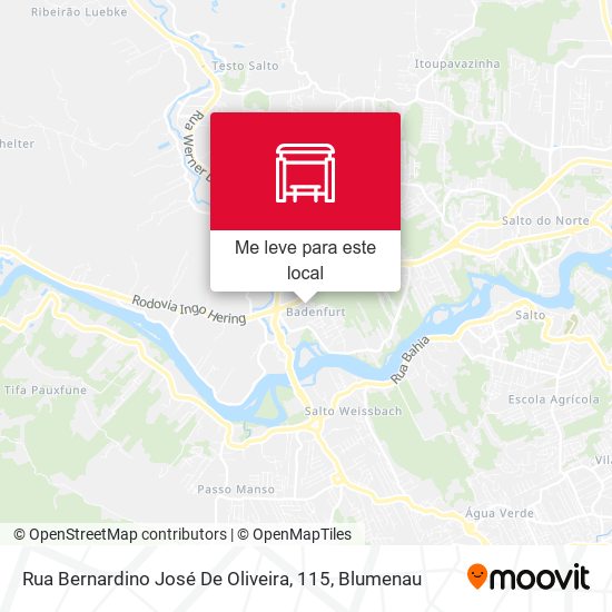 Rua Bernardino José De Oliveira, 115 mapa