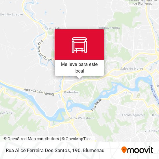 Rua Alice Ferreira Dos Santos, 190 mapa