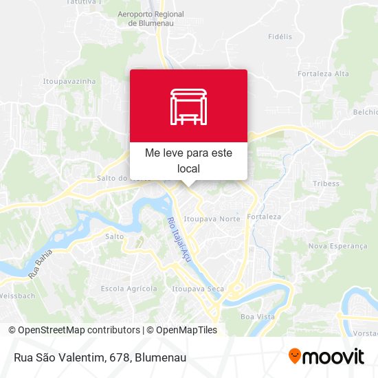 Rua São Valentim, 678 mapa
