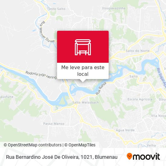 Rua Bernardino José De Oliveira, 1021 mapa