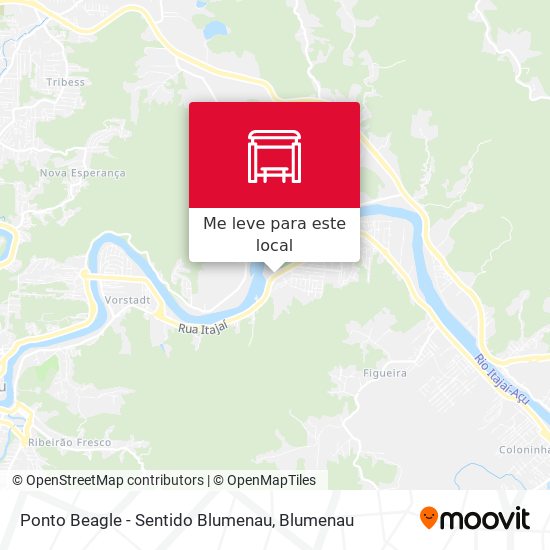 Ponto Beagle - Sentido Blumenau mapa