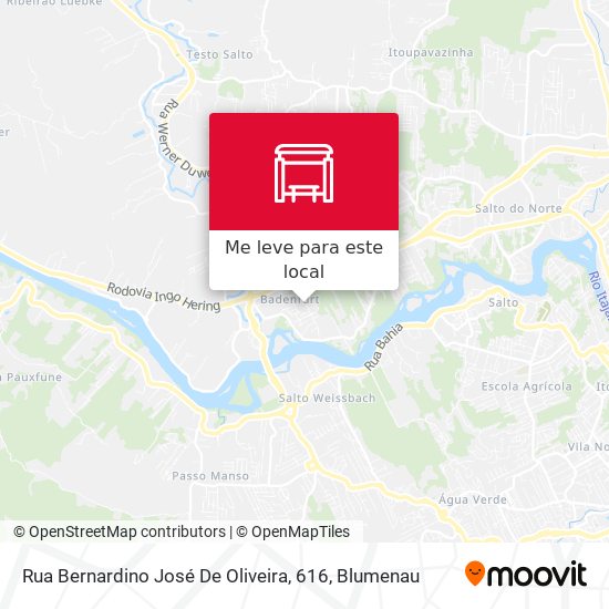 Rua Bernardino José De Oliveira, 616 mapa