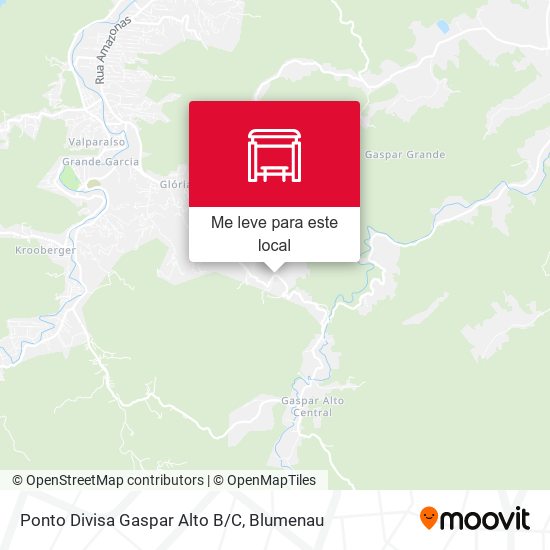 Ponto Divisa Gaspar Alto B/C mapa