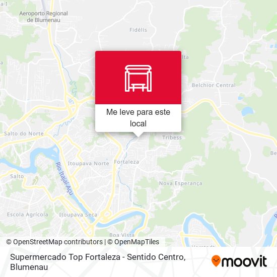 Supermercado Top Fortaleza - Sentido Centro mapa