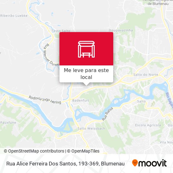 Rua Alice Ferreira Dos Santos, 193-369 mapa