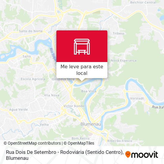 Rua Dois De Setembro - Rodoviária (Sentido Centro) mapa