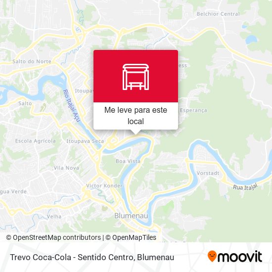 Trevo Coca-Cola - Sentido Centro mapa