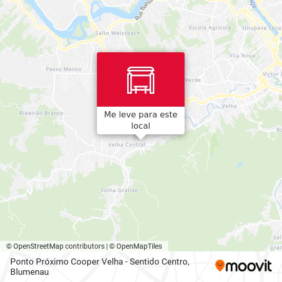 Ponto Próximo Cooper Velha - Sentido Centro mapa