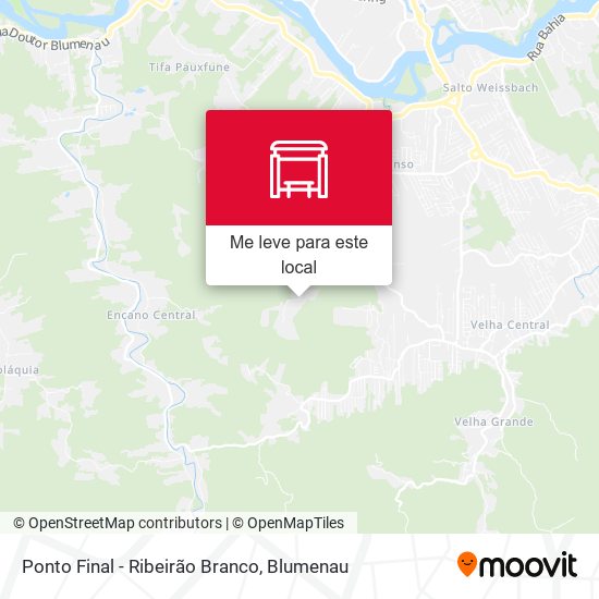 Ponto Final - Ribeirão Branco mapa
