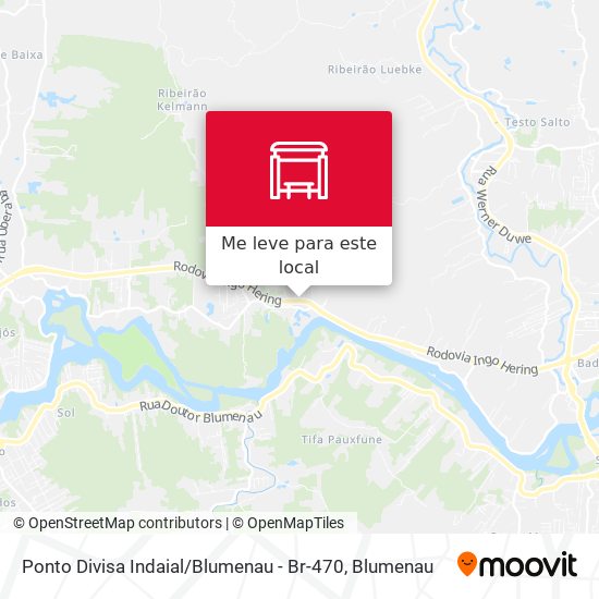 Ponto Divisa Indaial / Blumenau - Br-470 mapa