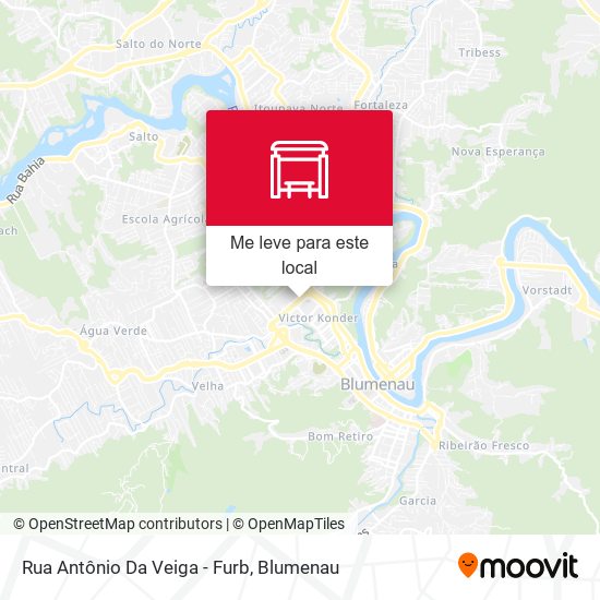 Rua Antônio Da Veiga - Furb mapa