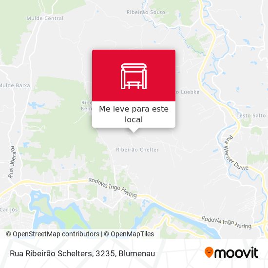 Rua Ribeirão Schelters, 3235 mapa