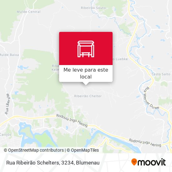 Rua Ribeirão Schelters, 3234 mapa