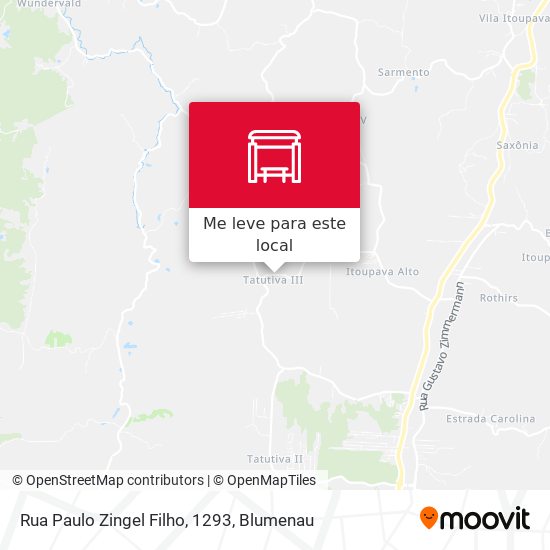 Rua Paulo Zingel Filho, 1293 mapa