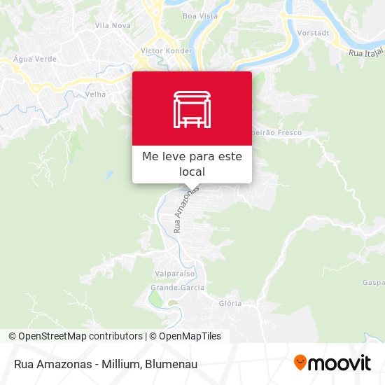 Rua Amazonas - Millium mapa