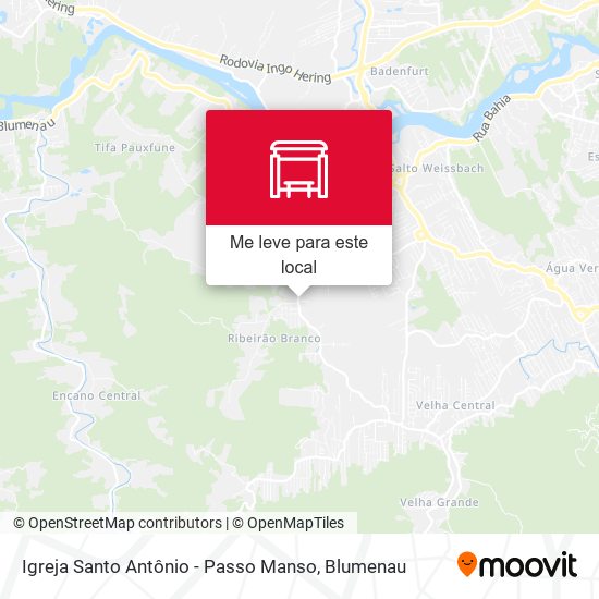 Igreja Santo Antônio - Passo Manso mapa