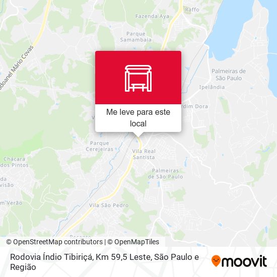 Rodovia Índio Tibiriçá, Km 59,5 Leste mapa