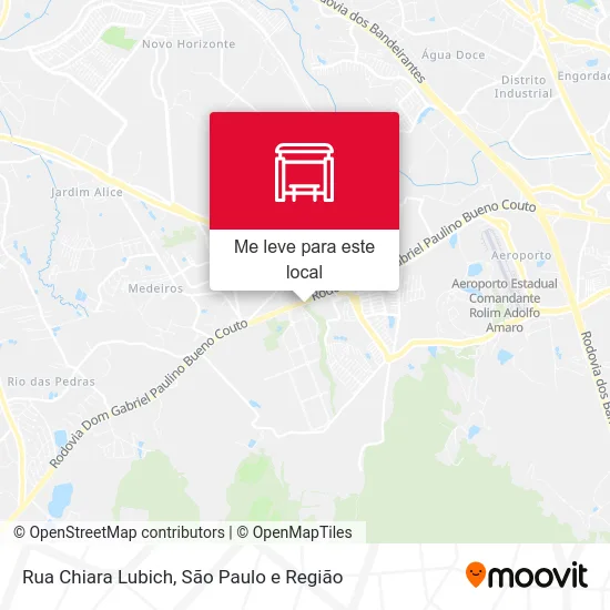 Rua Chiara Lubich mapa